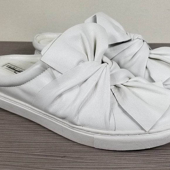 Halogen Manny Knotted Slip-On Sneaker, White Leather, Womens Size 6 - Picture 3 of 10